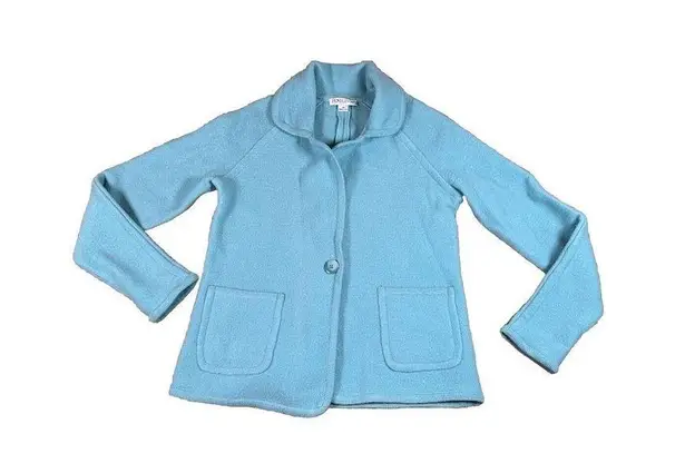 Pendleton Women's Pendelton Lambs Wool Blue Jacket Blazer Long Sleeve Size M