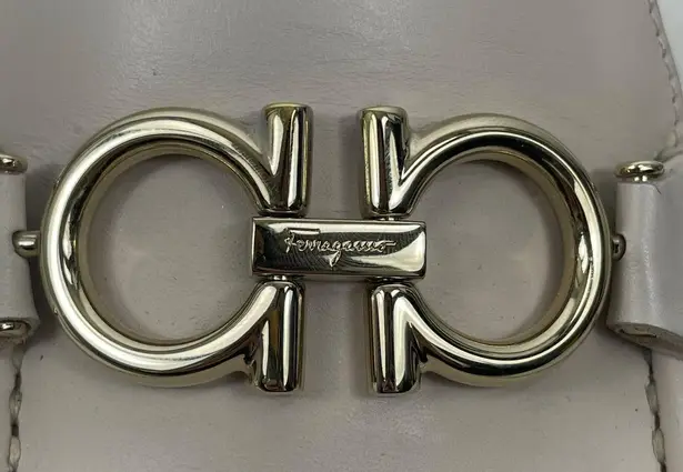 Salvatore Ferragamo Gancini Lug Sole Leather Loafers Beige Size 8.5C