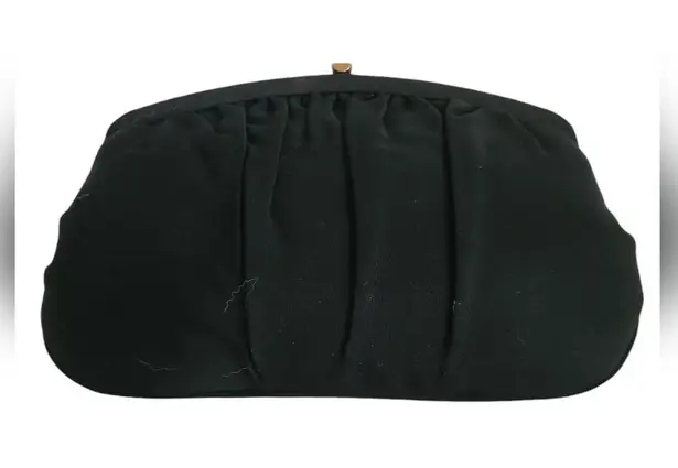 1950s Cameo Embellished Clutch w/ Gold Hardware and Satin Lining