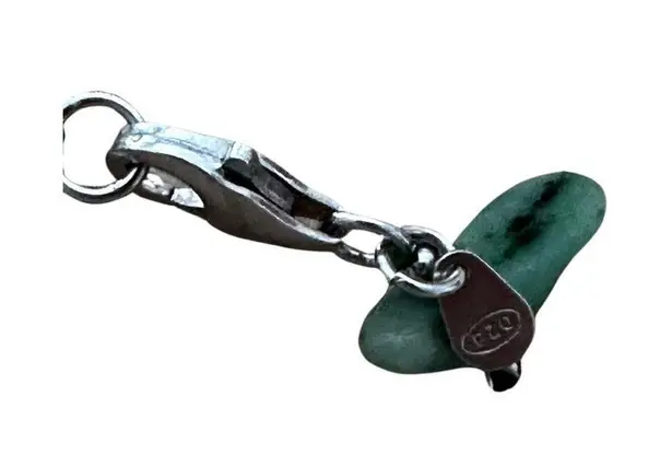 Ruby Zoisite Chip Necklace Sterling Silver Clasp Green