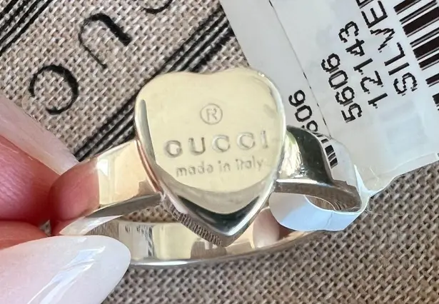 Gucci  Trademark Heart Ring Sterling Silver