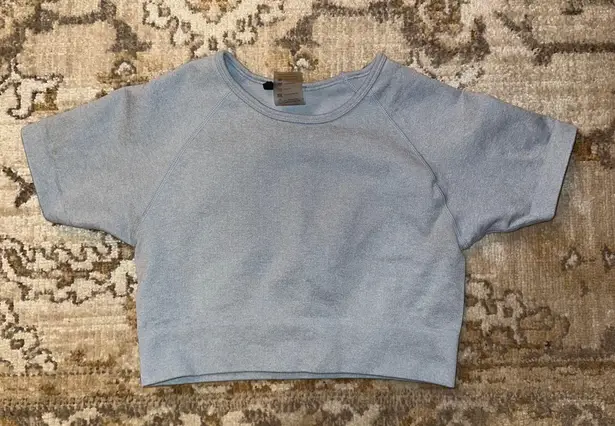 Bo+Tee Athletic Seamless Contour Crop Top Short Sleeve