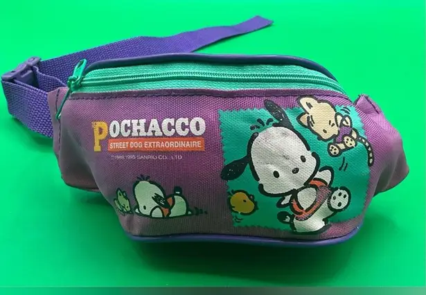 Sanrio A Very Rare Vintage 1995 Waist Pack Pochacco Purple Pouch Purse Bag