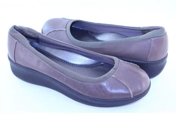 Easy Spirit Oriya Brown Leather Slip On Heels 7.5M