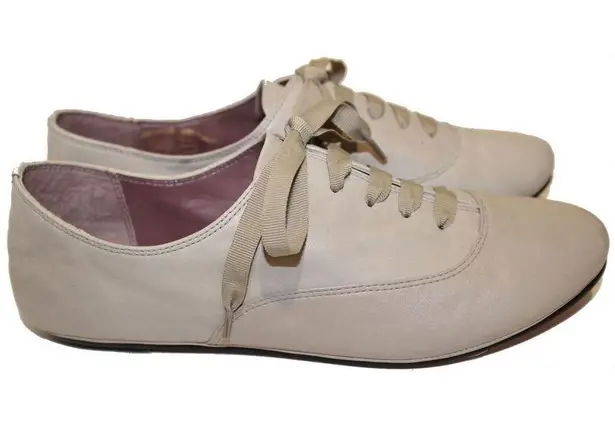 Luxury Rebel BIRKIN Gray Leather Oxford Womens 8.5