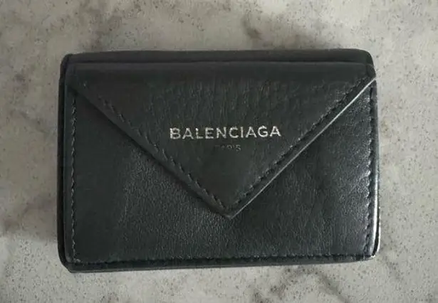 Balenciaga Papier Mini Trifold Wallet - Grey
