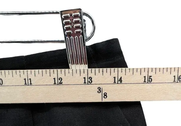 Ellen Tracy Linda Allard Skirt 10P Black Linen Pockets Office Siren Corpcore