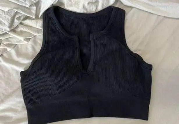 Amazon Black Ribbed Workout Set