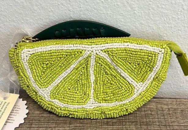 Lime Beaded Bag Pouch šāš© Green