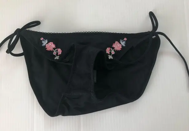 Topshop  NWT Tie Side Black Bikini Bottoms, 8