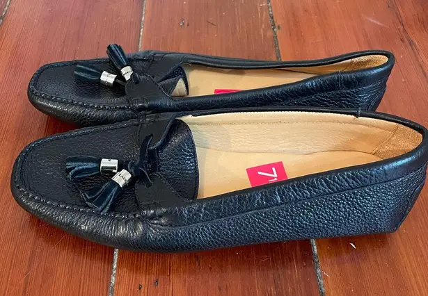 Lauren Ralph Lauren W 7.5 Black Leather Driving Loafers Moccasins Slip