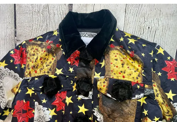 Moschino Rare Jeans Vintage Panettone Holiday Jacket