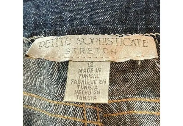 Petite Sophisticate VTG Y2K 90s Pork Chop Pocket Bootcut Blue Denim Jeans 12