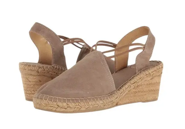 Toni Pons Espadrille Tremp Taupe Wedge Sandals Taupe Size 10 NWT Tan