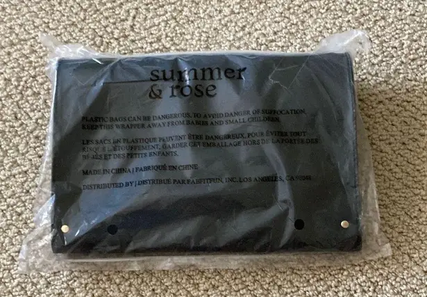 Summer & Rose NEW Celine Crossbody Hand Bag Purse Black SEALED 9” x 6.5” NWT