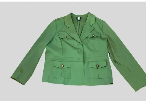 Studio 1940 Olive Green Women's Blazer Jacket With Four Pockets & Button