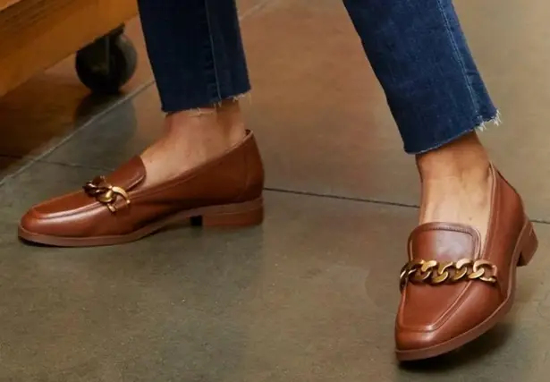 Vionic Mizelle Leather Chain Detail Loafer Monks Robe Size 6.5