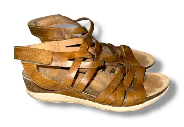 Dansko Mirabella Strappy Brown Leather Sandals Sz 40 EU / 9.5-10 US