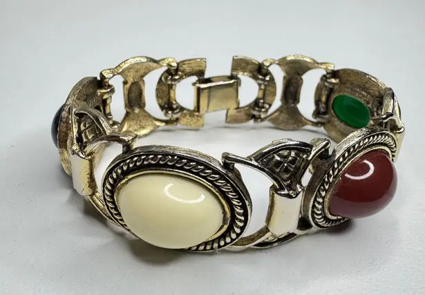 Vintage Multi Colored Crystal Stone Bracelet Multiple Size undefined