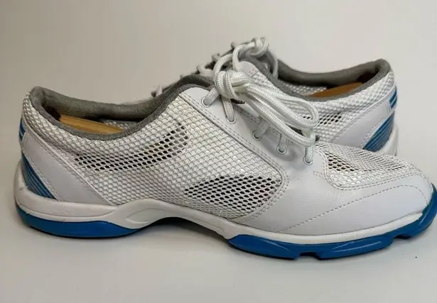 Callaway Women’s Golf Shoes Size 8.5 Spikes White Turquoise Blue EUC