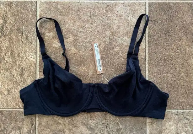 SKIMS Cotton Jersey T-shirt Bra Soot 38D