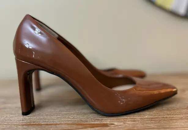 Alfani Step N' Flex Tarah Square Toe Vegan Patent Leather Pumps Heels Sz 7.5