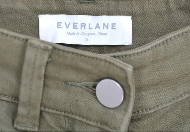 Everlane  The Utility Wide Leg Crop Pants High Rise in Olive Green Women's 0