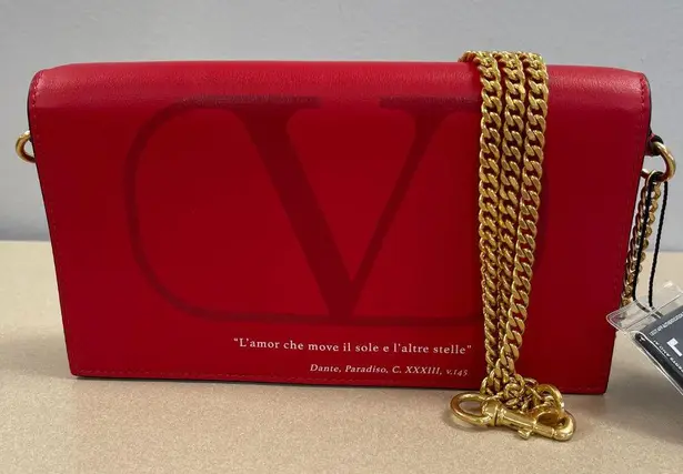 Valentino Garavani Love Lab Dante Paradiso Two Way Bag Red Leather - Preowned