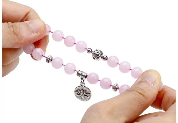 Rose Quartz 3 piece chakra bracelet heal crystals