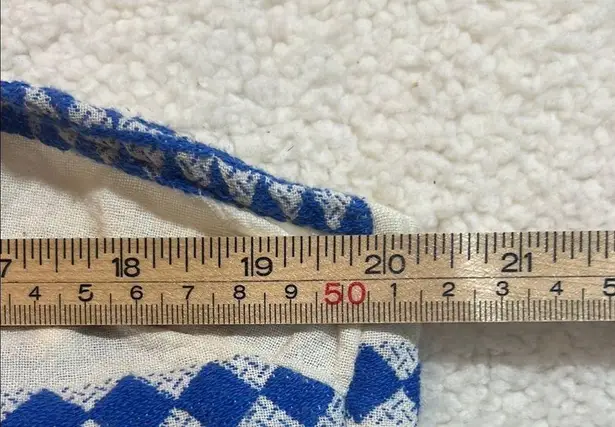 Aerie Sun Dress Blue and White Patterned Size Large