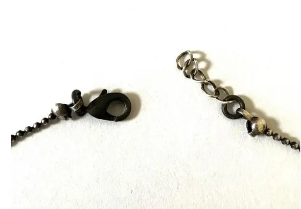 Sterling silver howlite and amber flower pendant necklace Blue