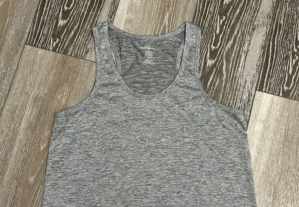 NWOT Real Essentials Sz M Racerback Tank Top Dry Fit Space Dye Gray / Silver Size M