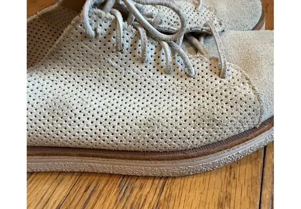 Kork-Ease Shoes Womens Size 8M Beige Perforated Leather Lace Up Casual Comfort