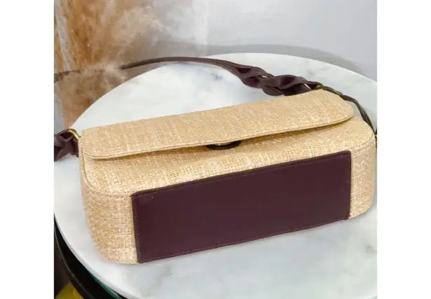 Etienne Aigner Vintage Paper Straw Mini Shoulder Bag Handbag Purse