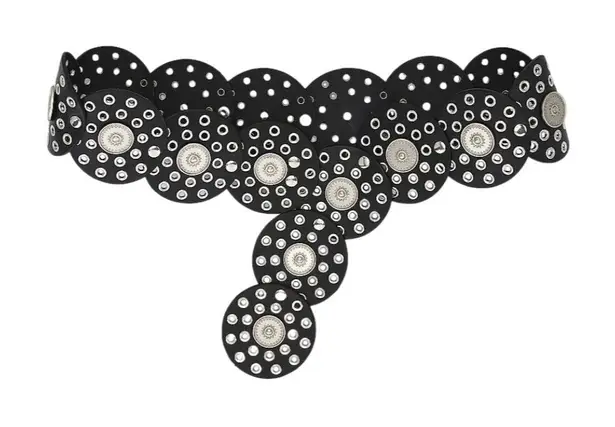 Tularosa  Rhapsody Disc Belt in Black New Womens Western Silver