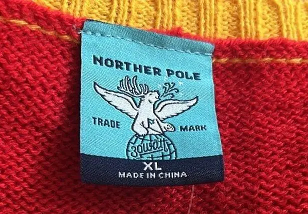 NWT Norther Pole Nutcracker Chipmunk Sweater, Red/Yellow, Size XL New with Tag