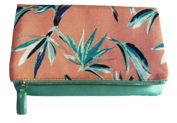 Rachel Pally  Women's Clutch Bag  Mint Green Peach Tropical Floral Print