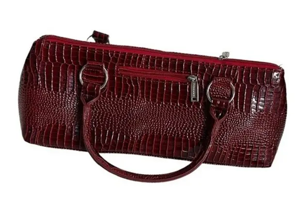 PRIMEWARE Red Wine Clutch Croc Design Insulated Bag Handbag