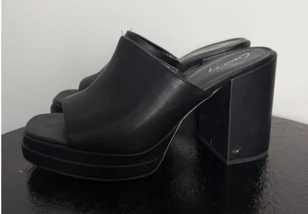 Circus by Sam Edelman Sam Edelman Shoes Ollyn Circus NY Black Platform Sandals Heels Size 8.5 Slip On