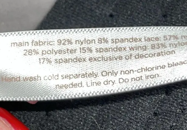 Cacique Boost Plunge Bra With Lace Stella Plaid Dark Denim 50D Push Up Underwire