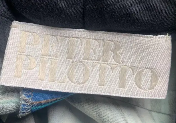 Peter Pilotto Abstract Print Blue Yellow Trousers Sz 4