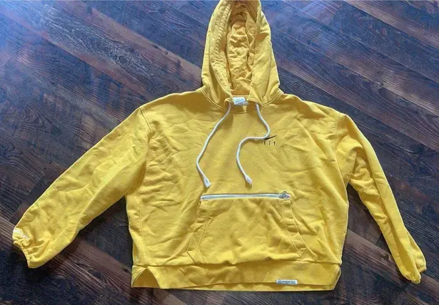 Nike  women Jordan fly yellow hoodie large