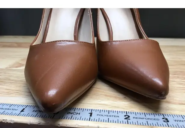 Halston Women's 6 Brown Vegan Leather Slip