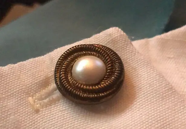 Vintage Short Sleeve Blazer Jacket Top from Dresses by Silver Threads LTD SZ 12 White Size L