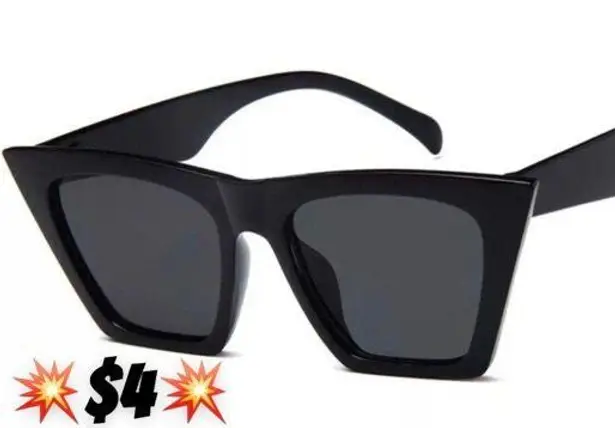 💥$4💥 Black Oversized Cat Eye Sunglasses