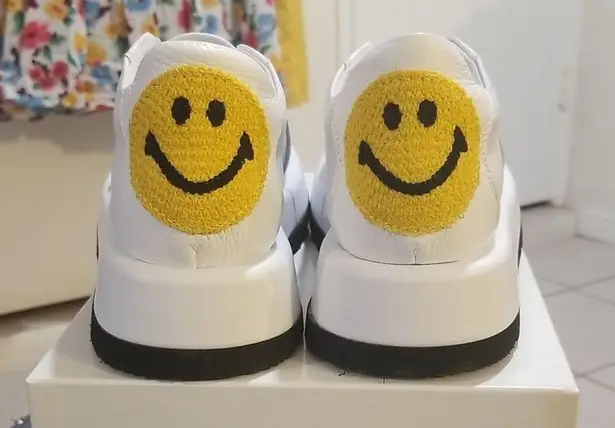 💕JOSHUA SANDERS💕 100 Leather Sneakers ~ Crochet Smile Slip On Platform 39 NWT Size undefined