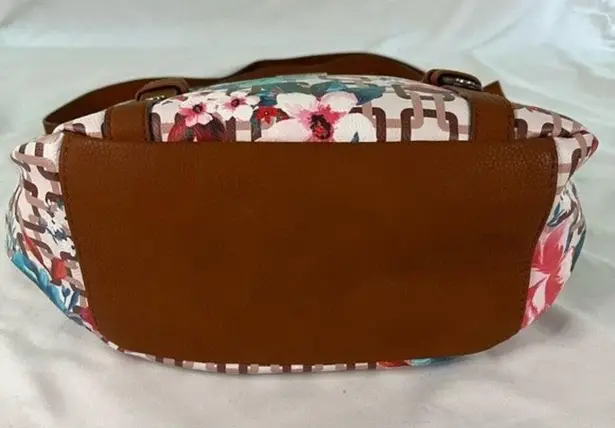 Rosetti Curious Floral Lets Face It Medium Crossbody Purse Colorful Pockets