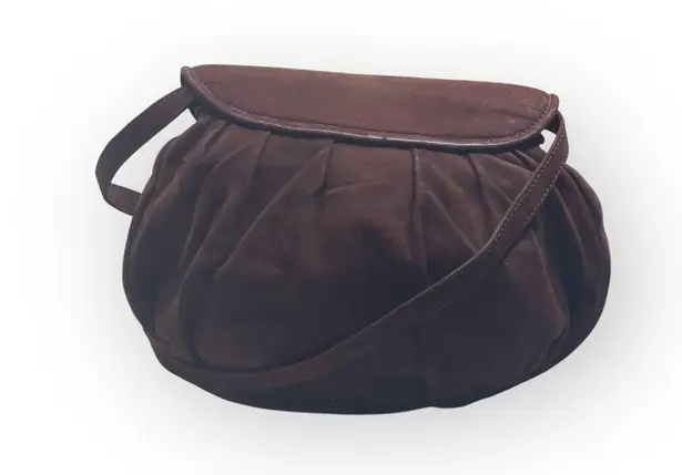 Y2K: Robert Lee Morris 𑁍 Gold Plated Brass Floral Medallion Clutch Crossbody Bag Brown