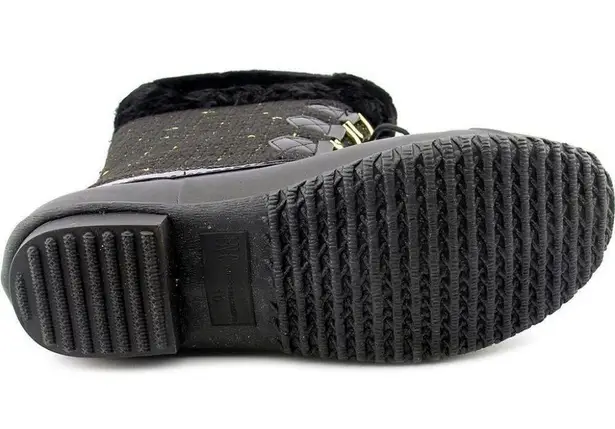 INC International Concepts Black Lorinah Women Round Toe Canvas Winter Boot NWT Size 8