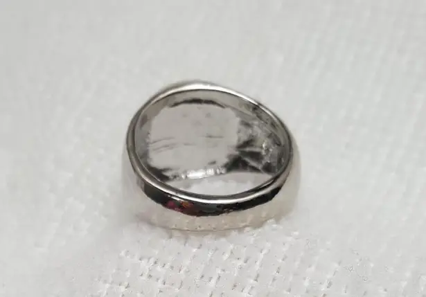 Silver Tai Chi Yin Yang Punk Biker Ring Size 8